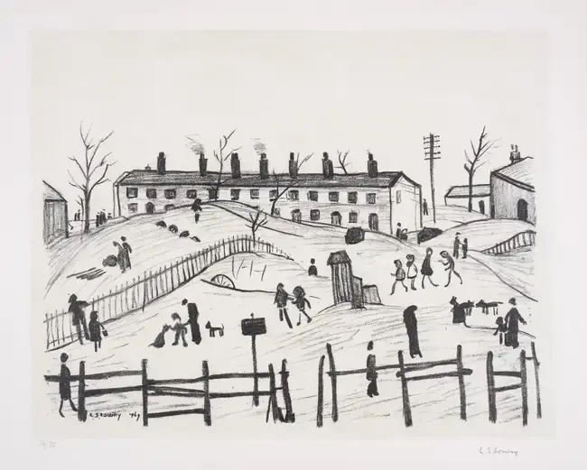 Laurence Stephen Lowry (1887-1976) Winter in Broughton
