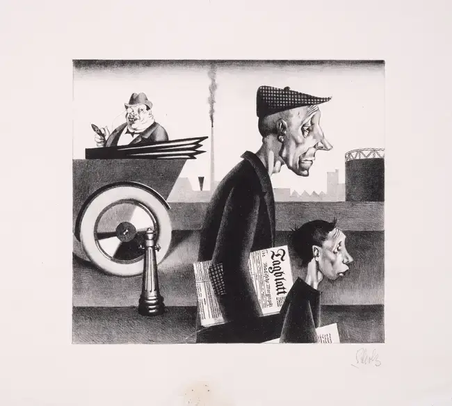 Georg Scholz (1890-1945) Newspaper Carrier (Zeitungsträger), from