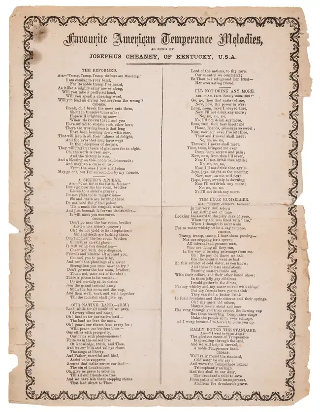 American temperance lecturer.- Favourite American temperance melodies