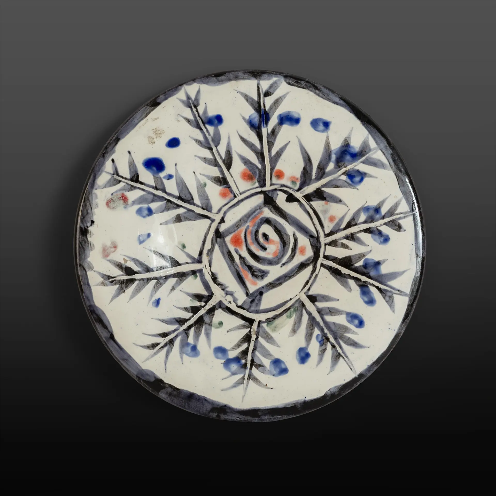 PABLO PICASSO (1881-1973) Motif N.7 1963 piatto in ceramica ø cm 25