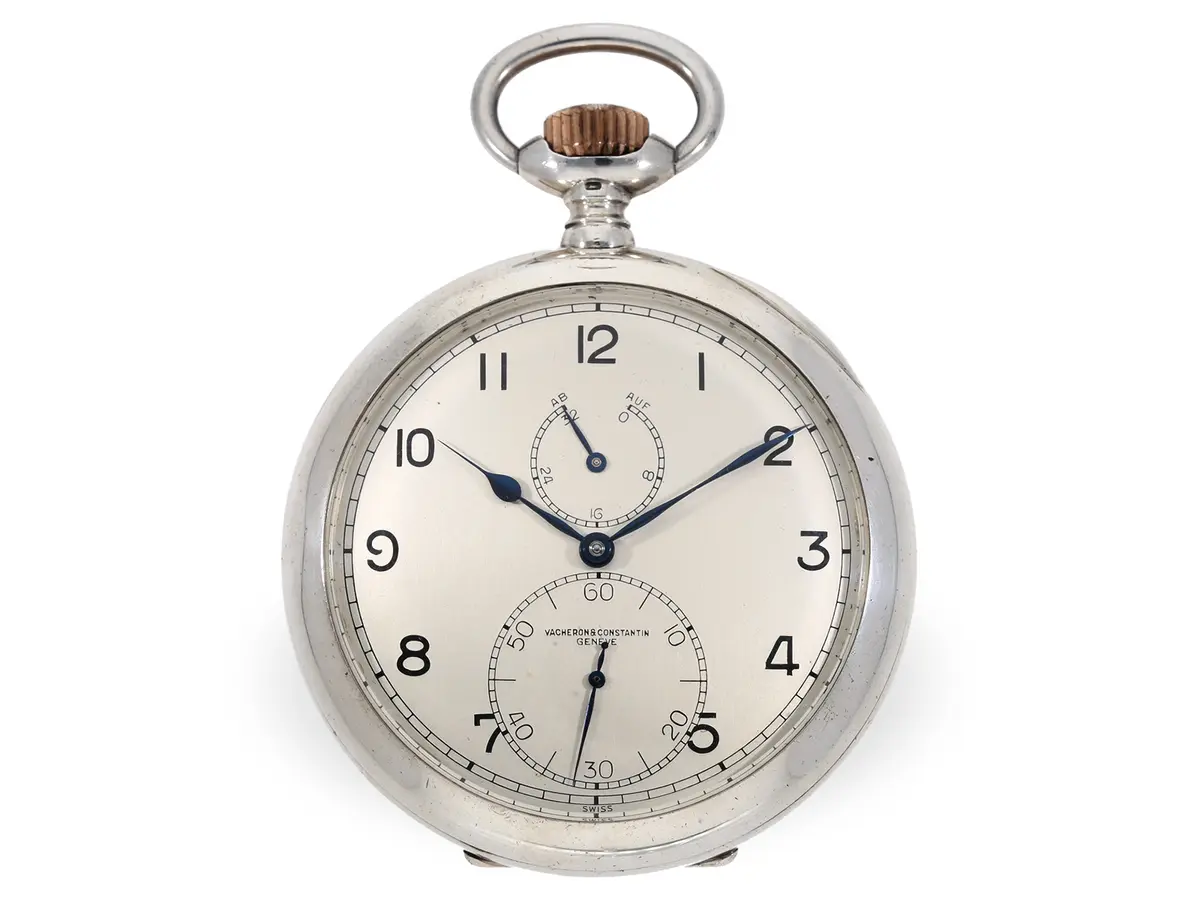 Pocket watch: Vacheron & Constantin military deck chronometer, Second World War