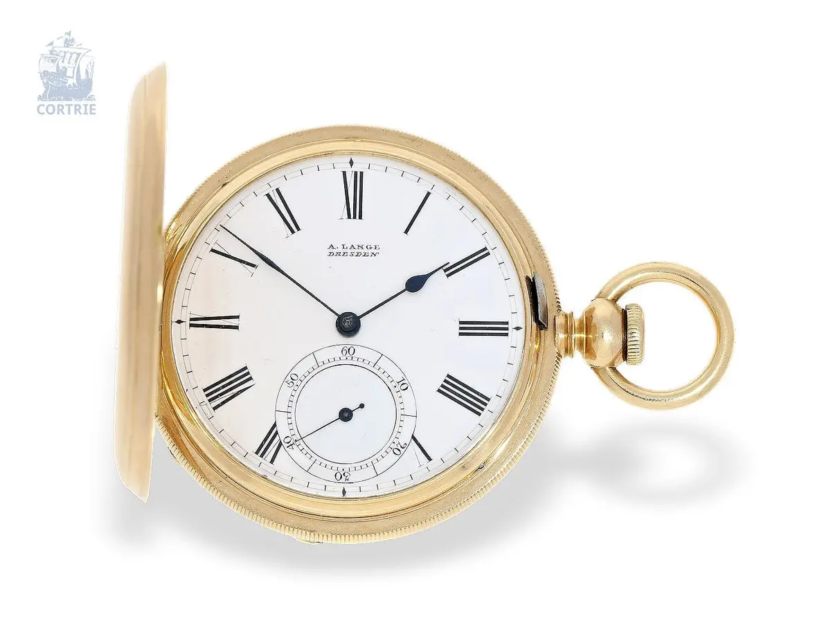 Pocket watch: A Lange rarity, museum-quality, very early, heavy A.