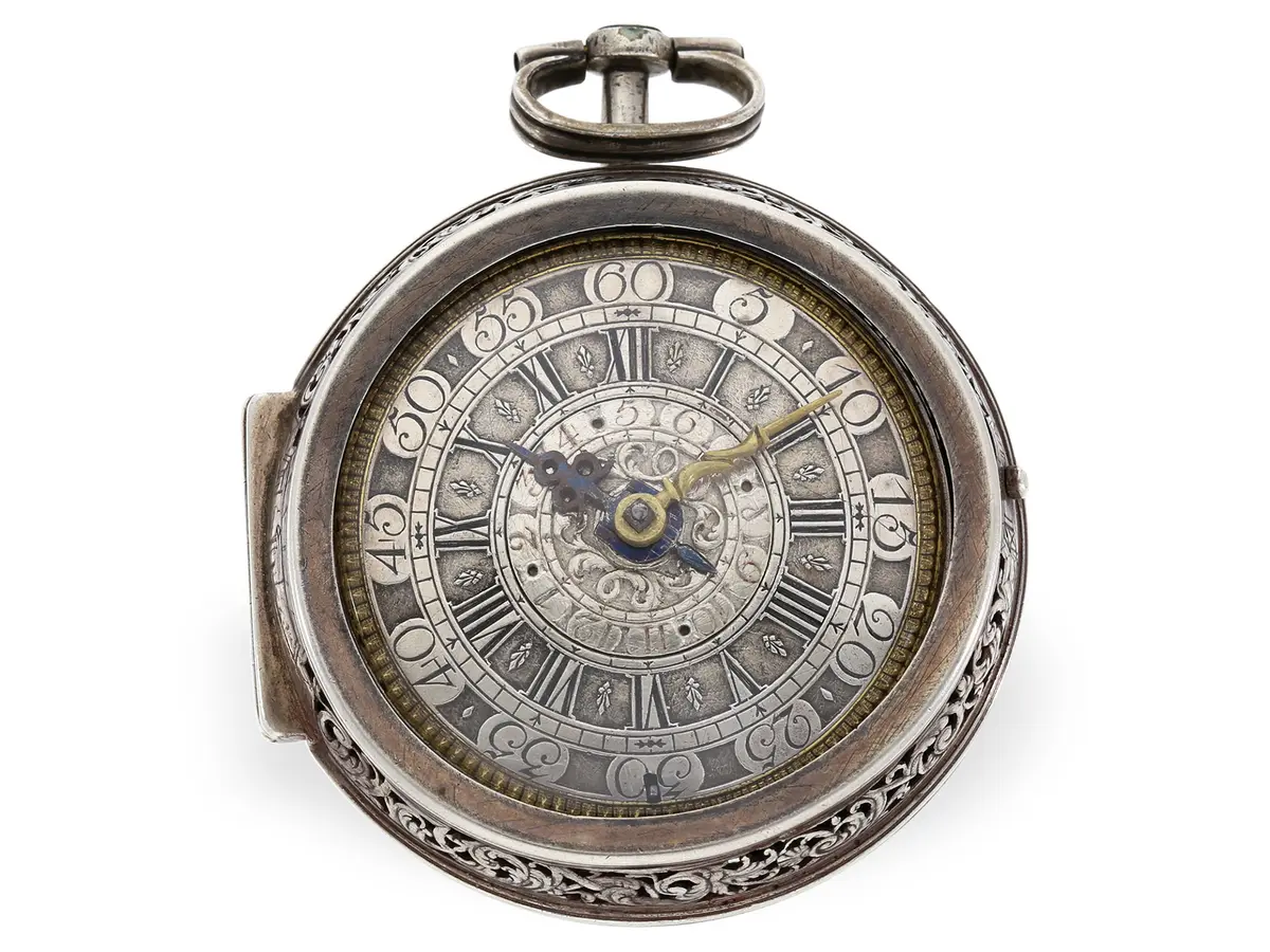 Pocket watch: museum-quality single-hand pocket watch with alarm