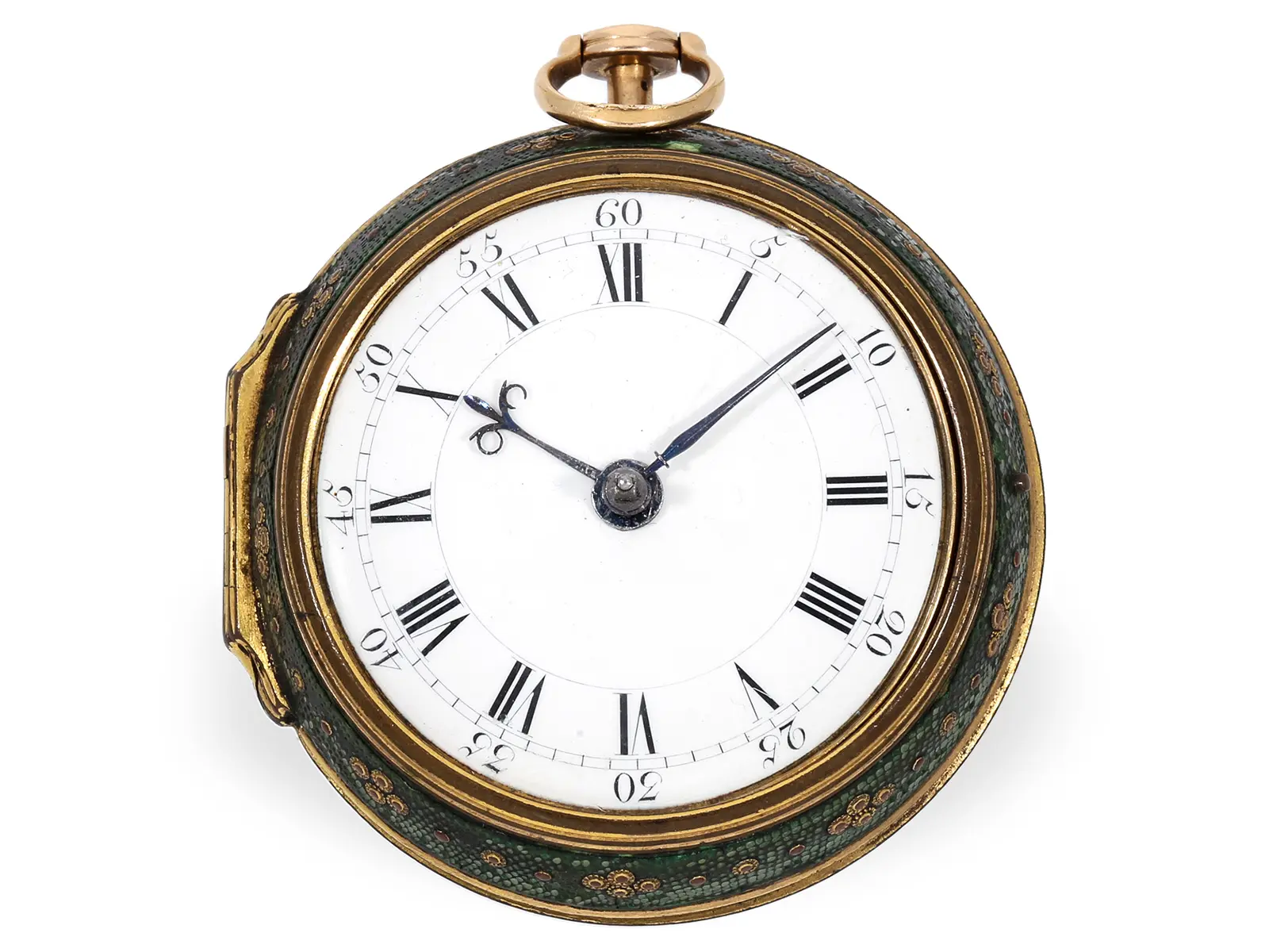 Pocket watch: fine double-cased cylinder watch by John Ellicott, London