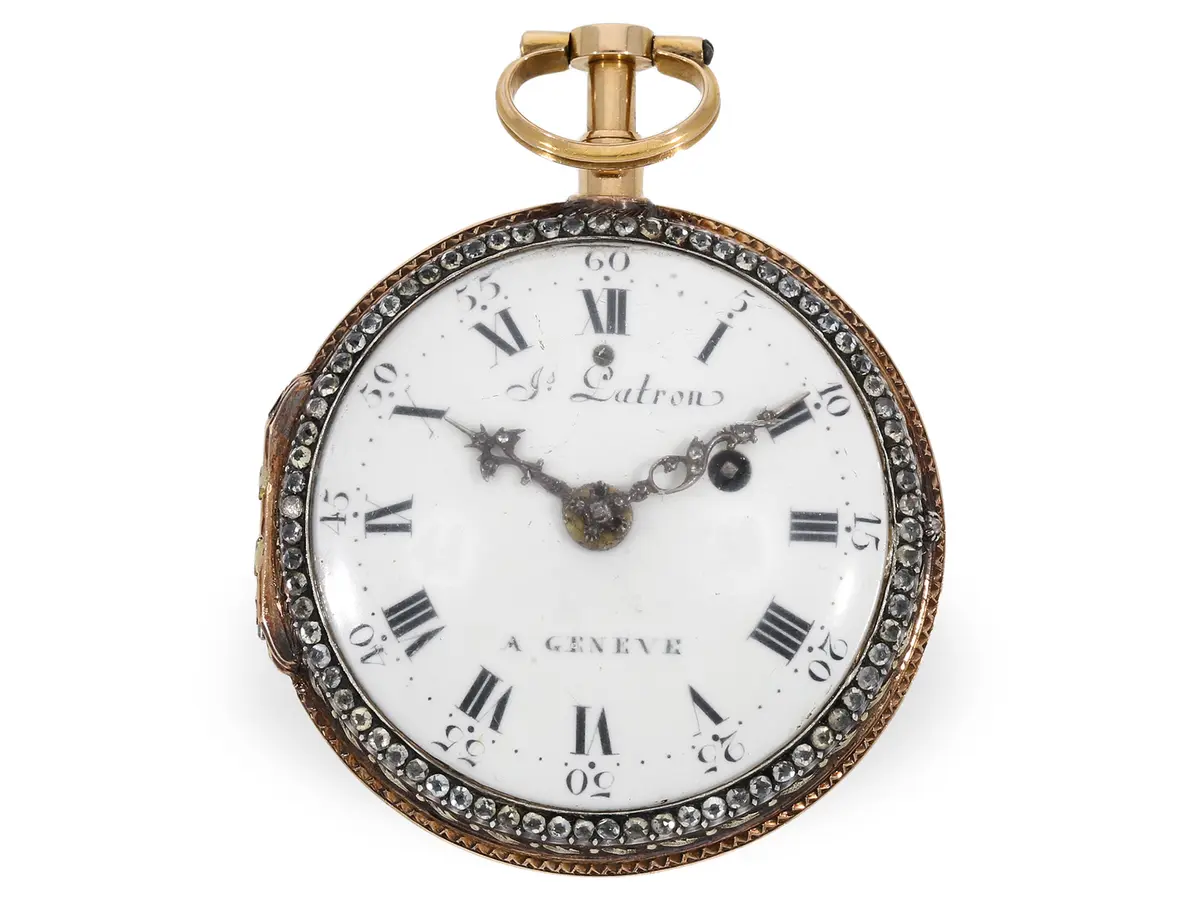Pocket watch: large Geneva ceremonial pocket watch with repeater