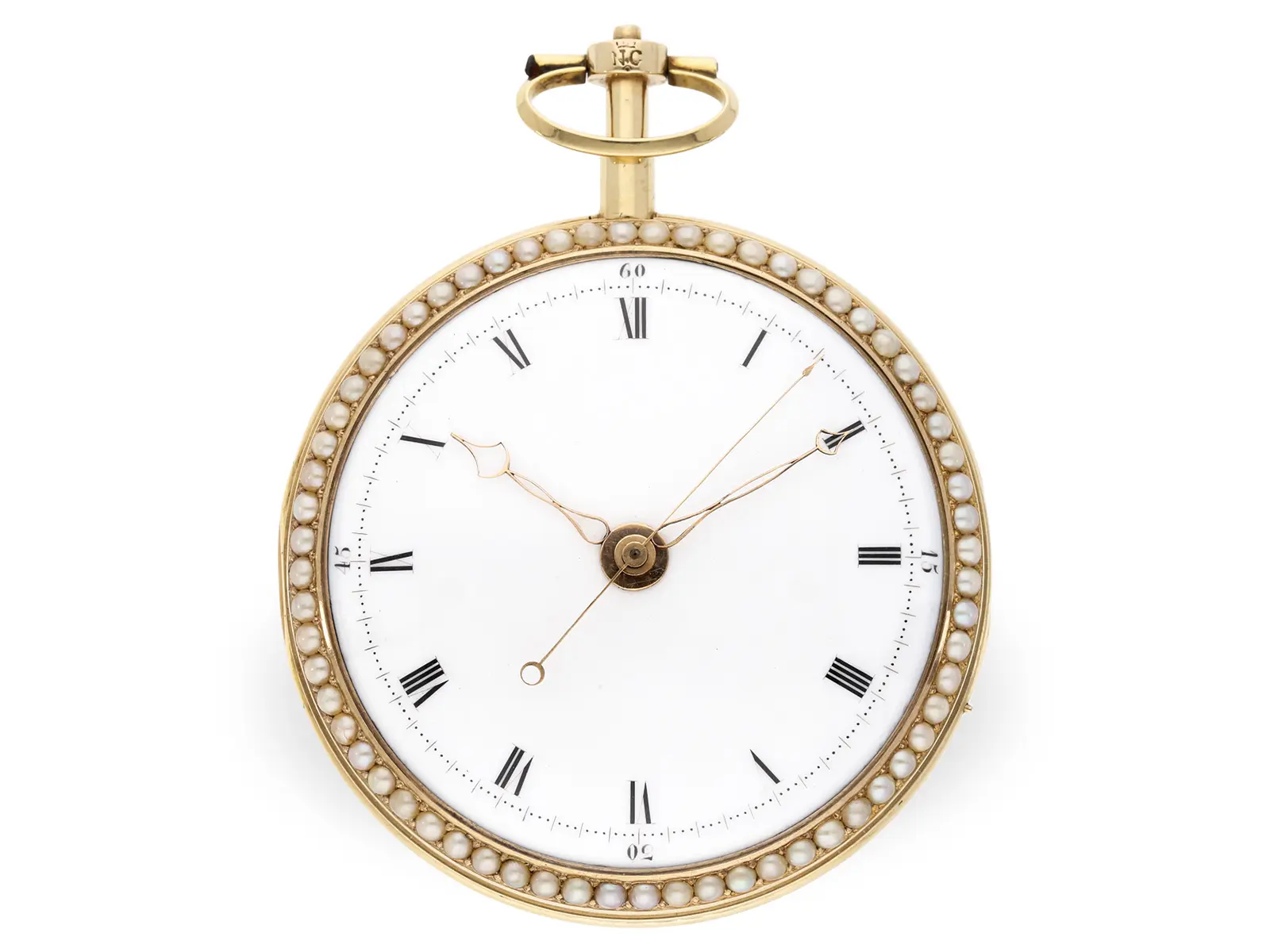 Pocket watch: a significant, large enamelled watch for the Chinese