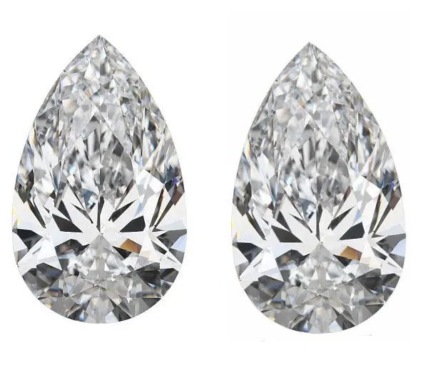 2 20 Karäter Diamant Tropfen D FL hochfeines weiss+ Lupenrein