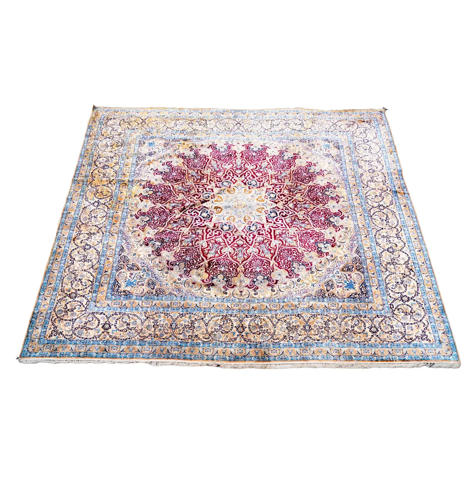 A Silk Nain Area Rug 19'9" x 19'6"