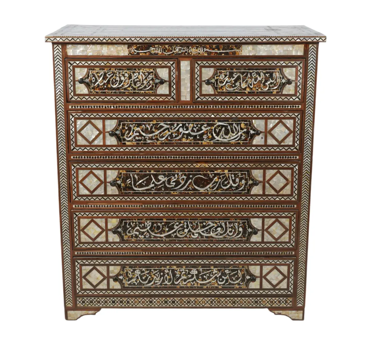 A Moorish Inlaid Chest of Drawers