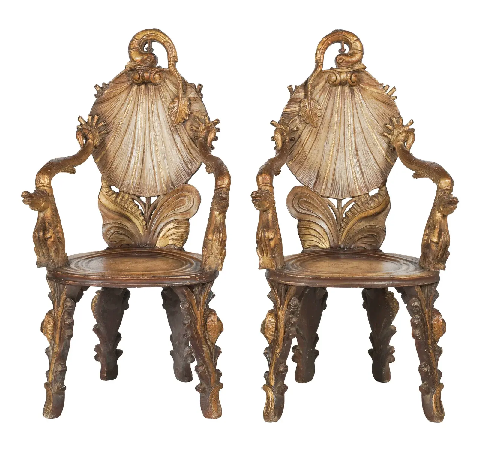 A Pair of Italian Grotto-Style Armchairs