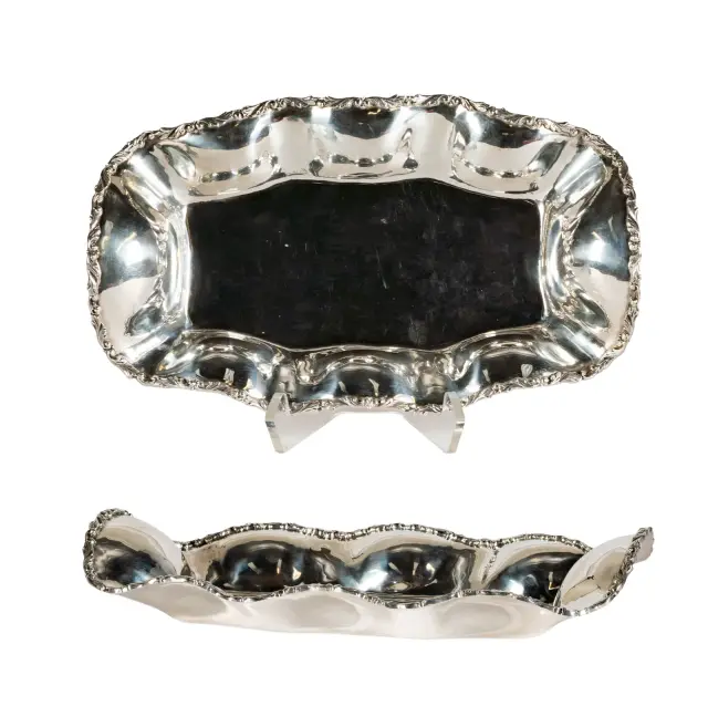 A Mexican Sterling Silver Bread Tray