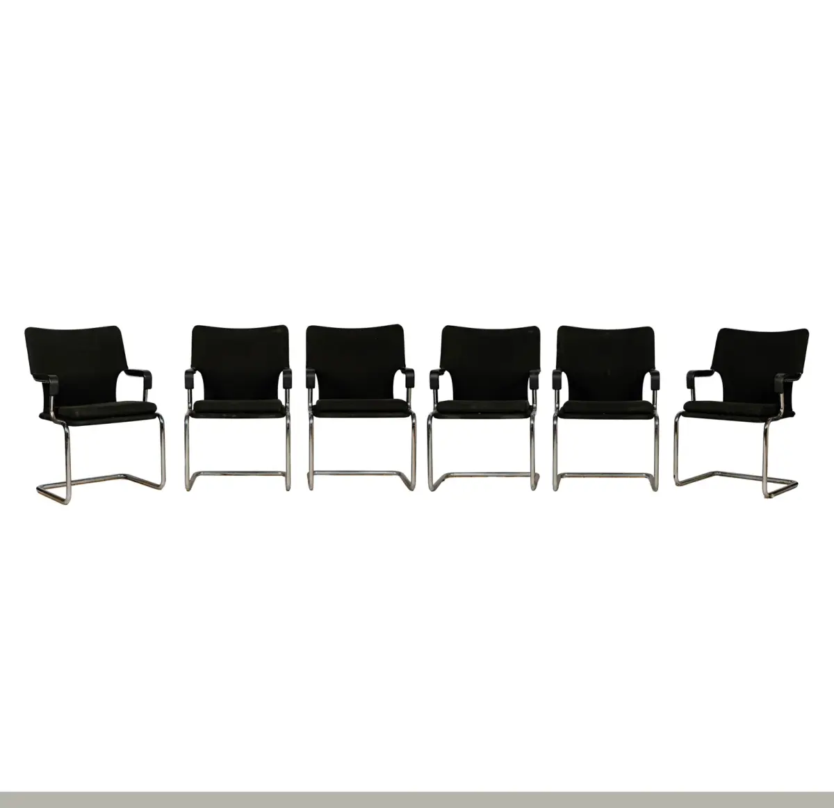 A Set of Six Mid-Century Modern Armchairs
