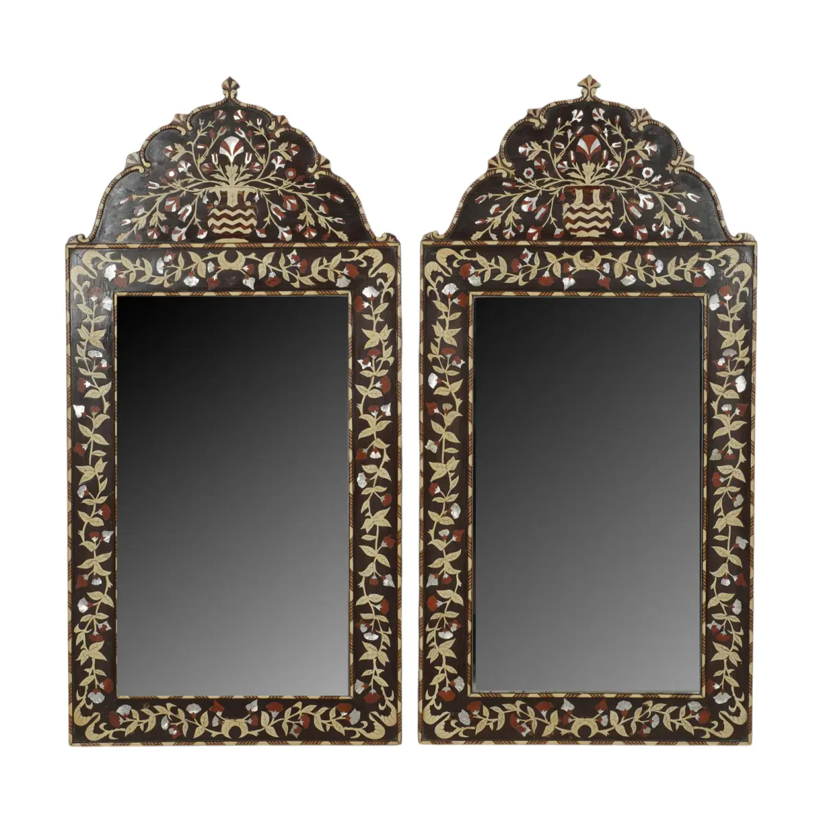 A Pair of Levantine Inlaid Mirrors