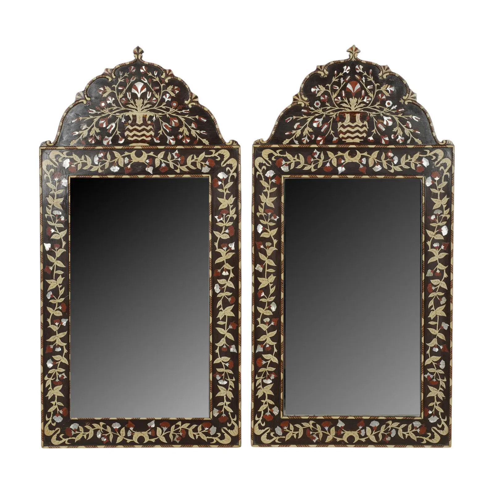 A Pair of Levantine Inlaid Mirrors