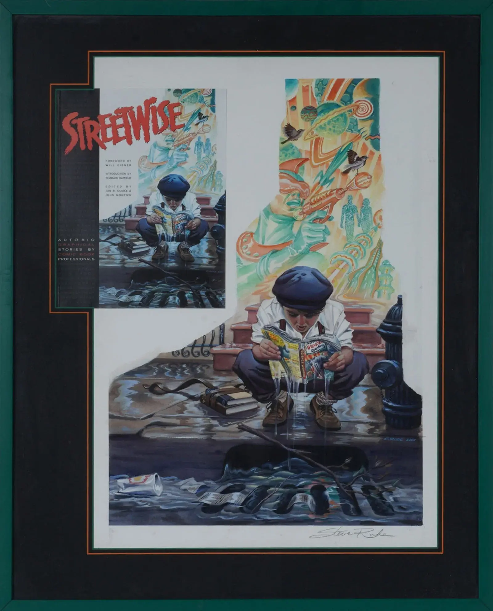 Steve Rude Original Painted Cover Streetwise Comic Magazine - Kirby