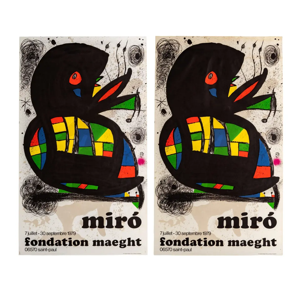 Joan Miro (Spanish, 1898-1976): Two Foundation Maeght Posters