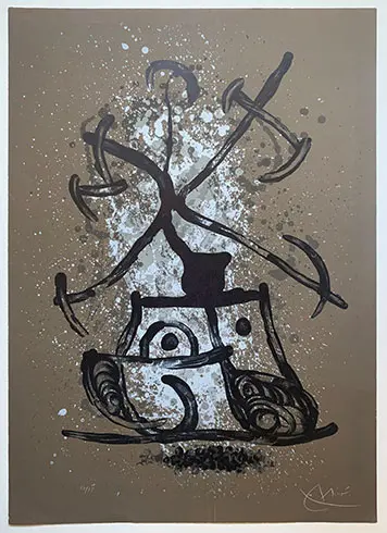 Joan Miró - Litografía "L'entraîneuse-brun"
