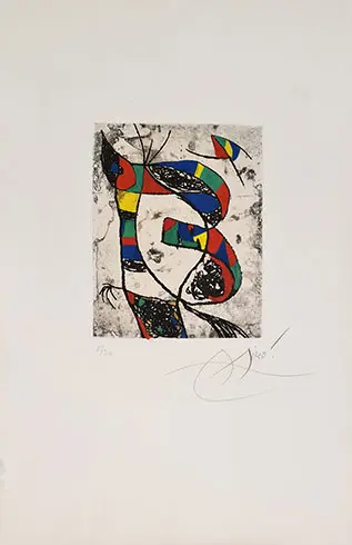 Joan Miró - Grabado al Aguafuerte y Aguatinta "Les Saltimbanques"
