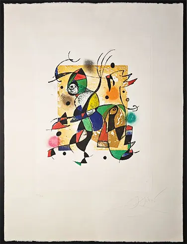 Joan Miró - Grabado al Aguafuerte "Gaudí XVI"