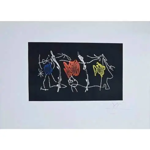 Joan Miró - Grabado al aguafuerte "Nocturn Catala"