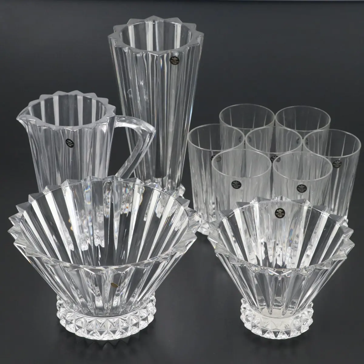 Rosenthal "Blossom" Cut Crystal Tumblers, Bowls and More Tableware