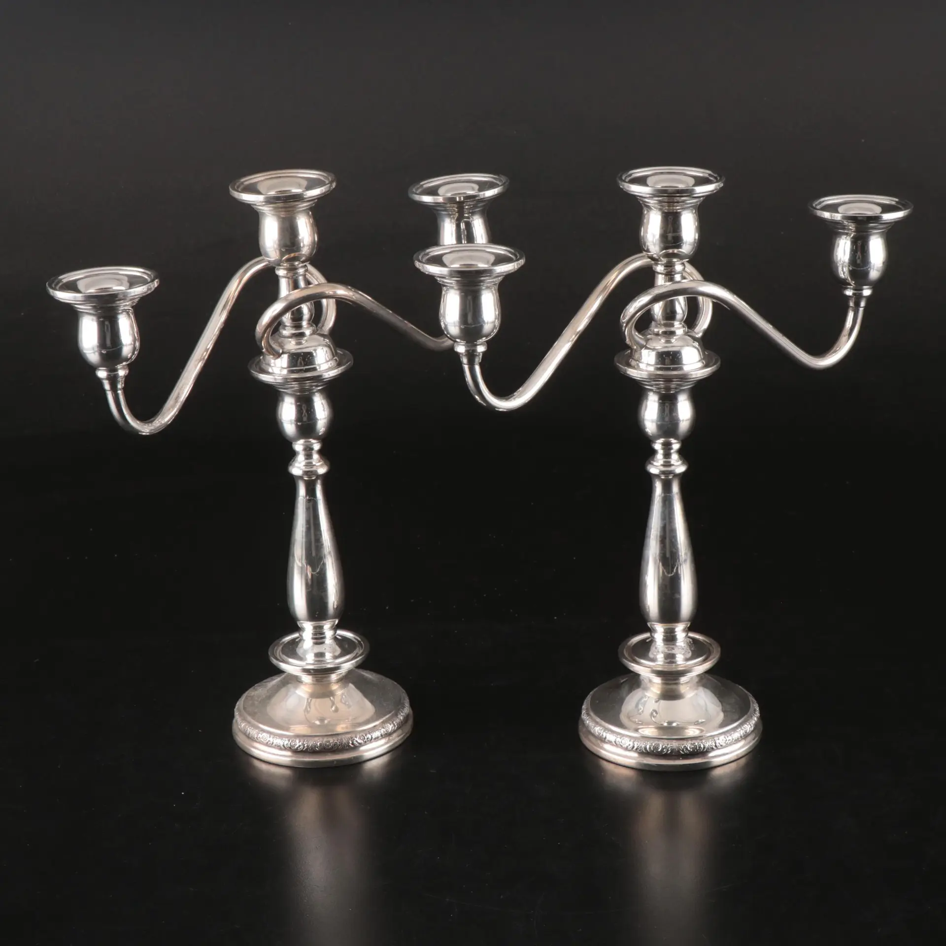 Prelude International Sterling Silver Weighted Candelabrum