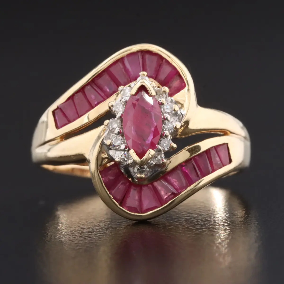 10K Ruby and Diamond Ring