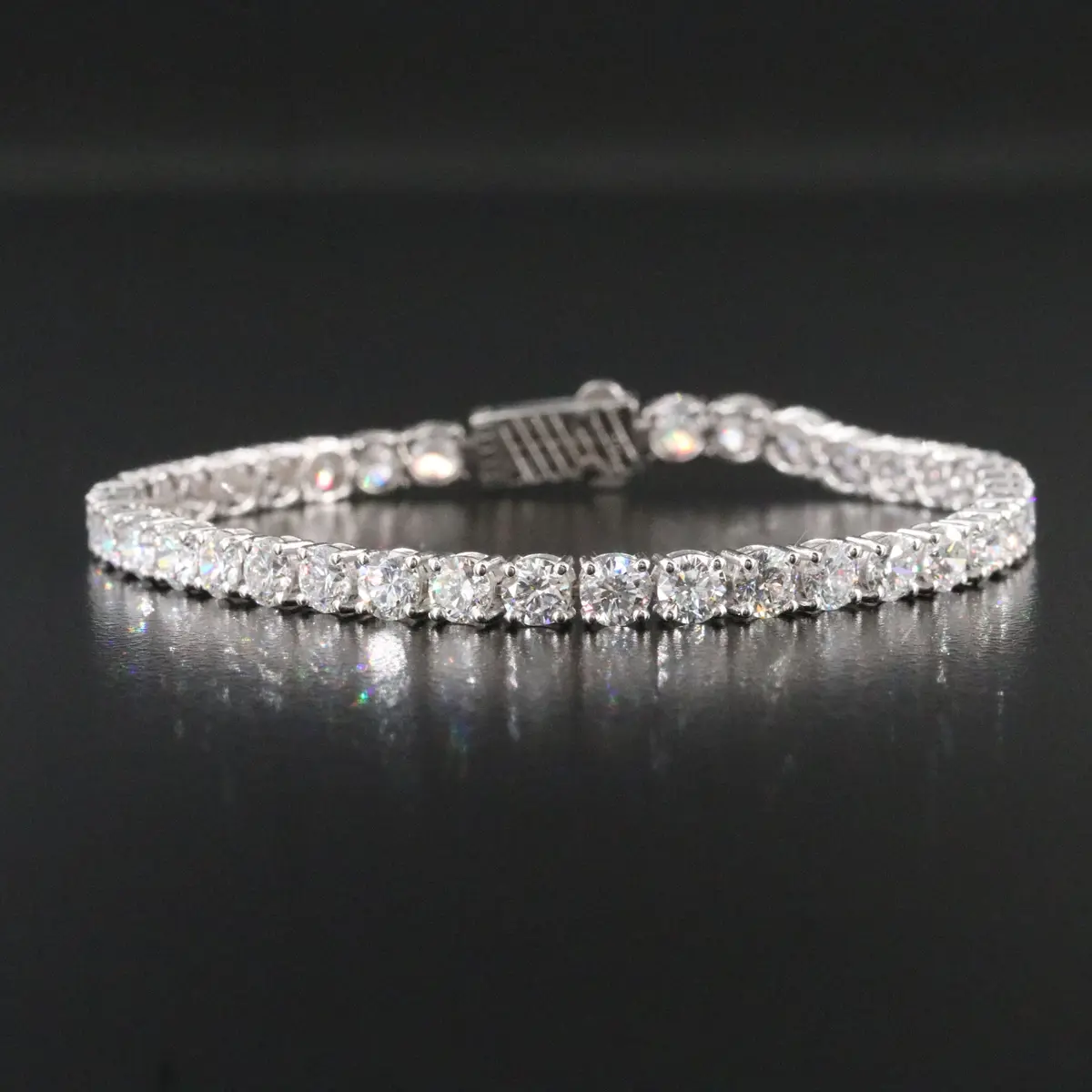 14K 7.09 CTW Lab Grown Diamond Line Bracelet