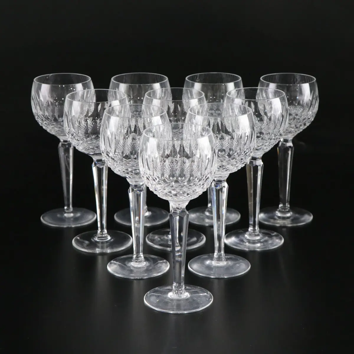 Waterford Crystal "Colleen" Hock Wine Glasses, Late 20th/Early 21st Century