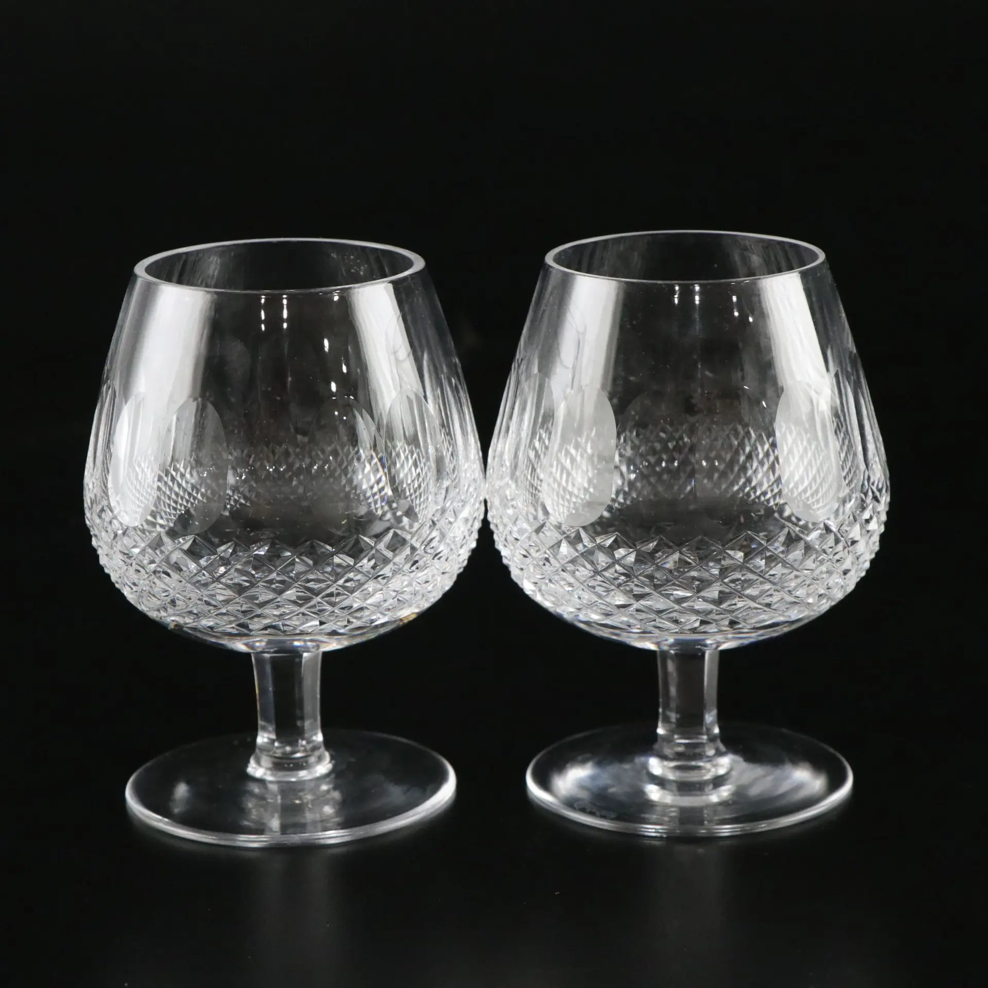 Waterford "Colleen" Cut Crystal Short Stem Brandy Glasses