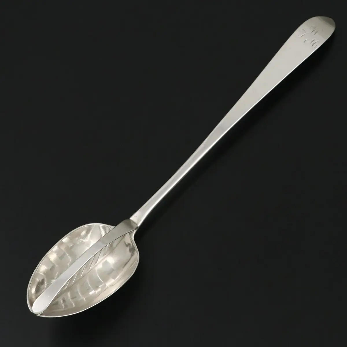 George III Irish Sterling Silver Straining Spoon, 1784