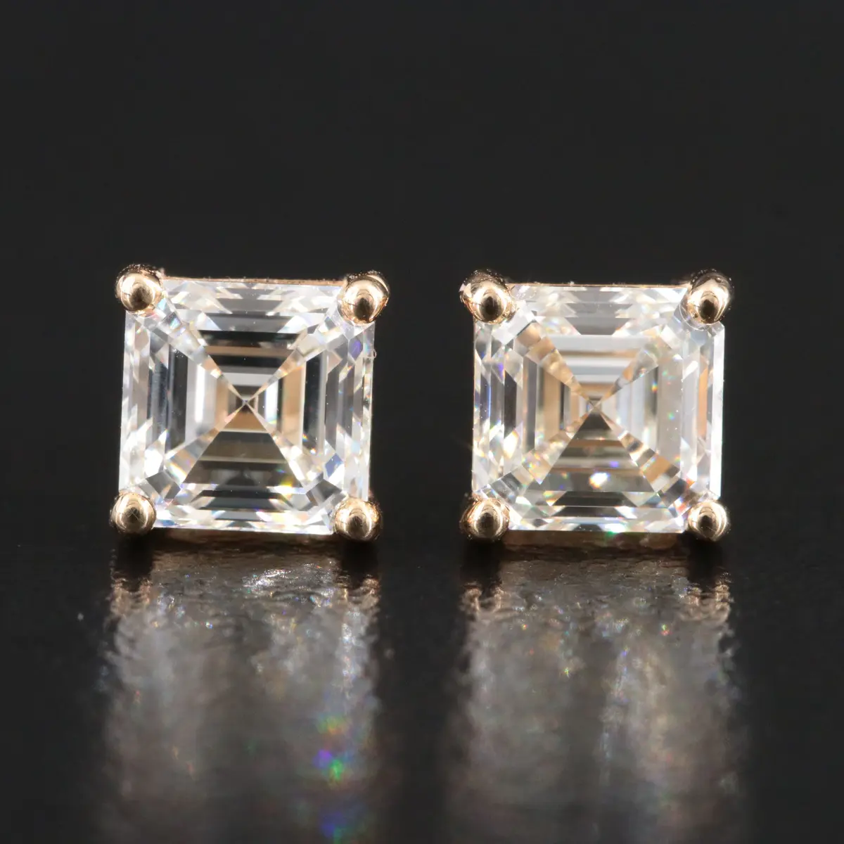 18K 2.03 CTW Diamond Stud Earrings