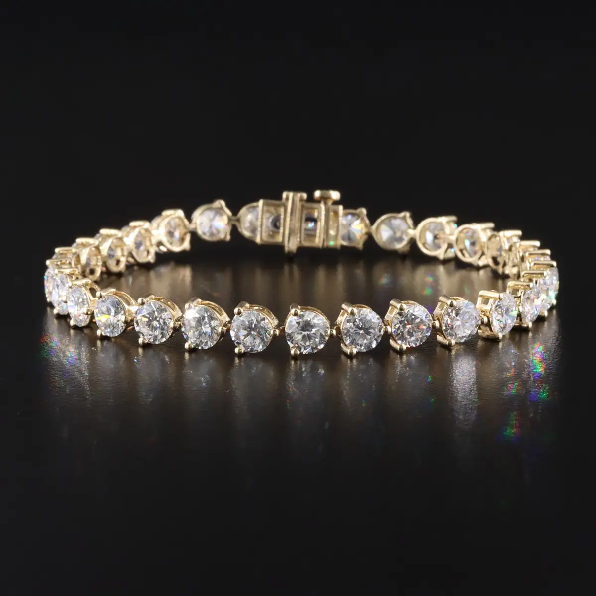 14K 13.50 CTW Lab Grown Diamond Line Bracelet