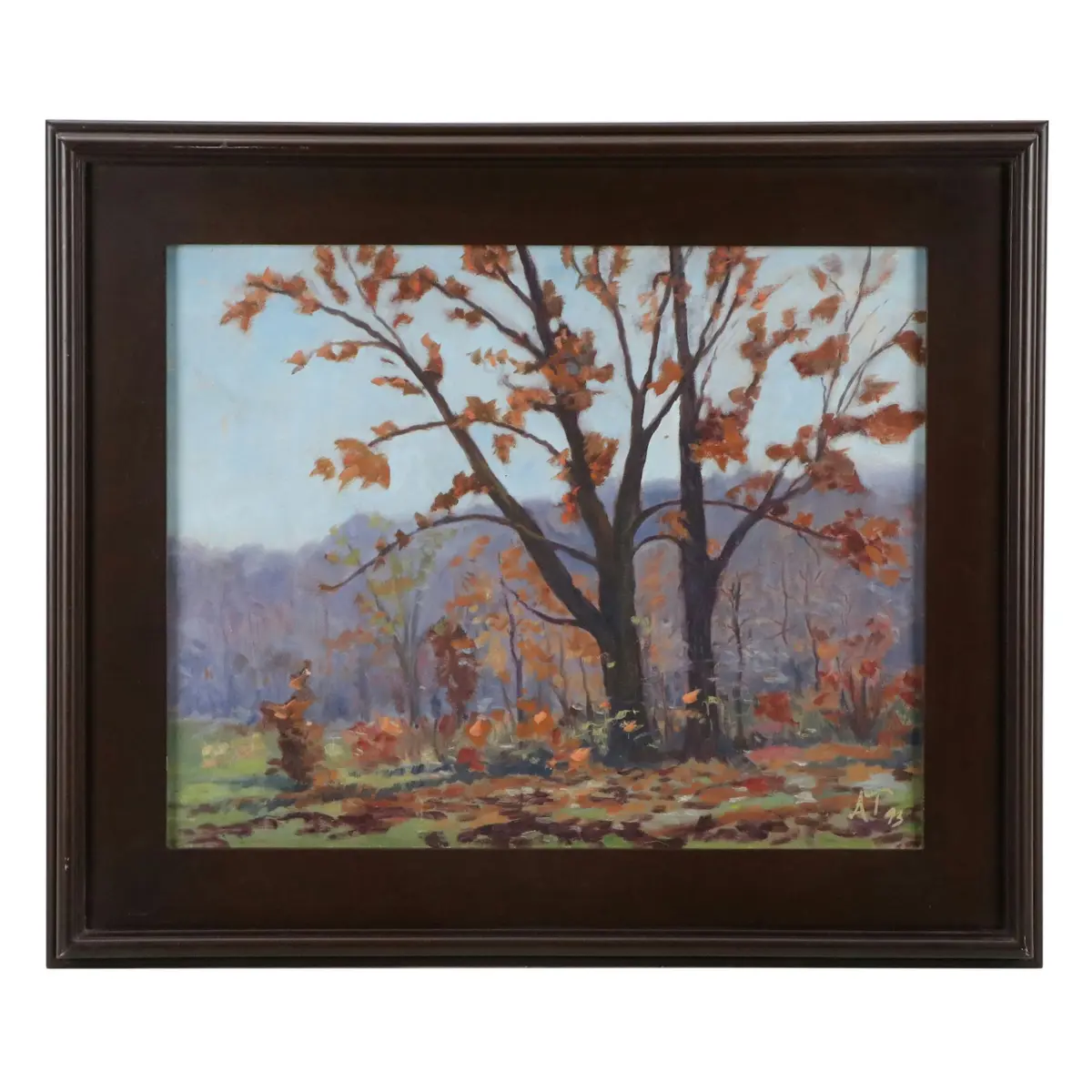 Autumnal Landscape Oil Painting, 1943