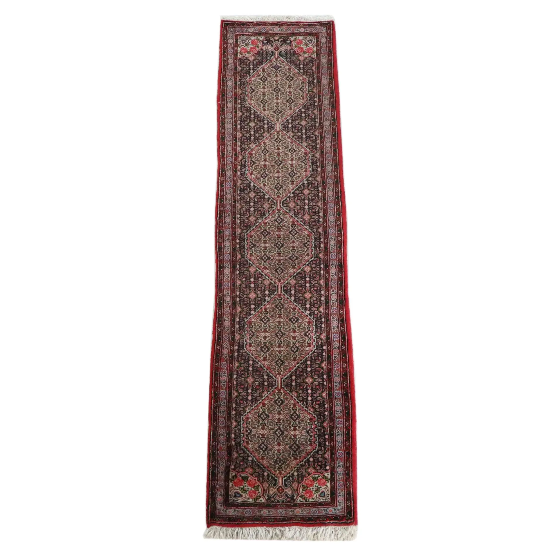 1'10 x 8'5 Hand-Knotted Persian Bijar Carpet Runner