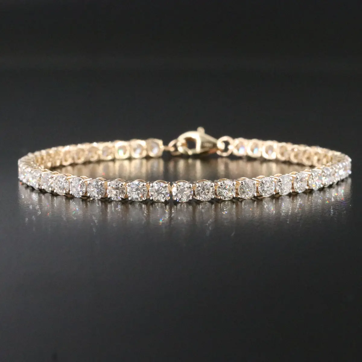14K 6.92 CTW Lab Grown Diamond Line Bracelet