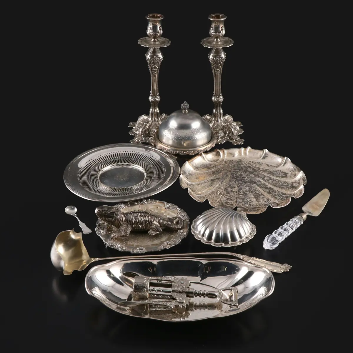 Barbour Silver Co., Homan and More Silver Plate Tableware and Accessories