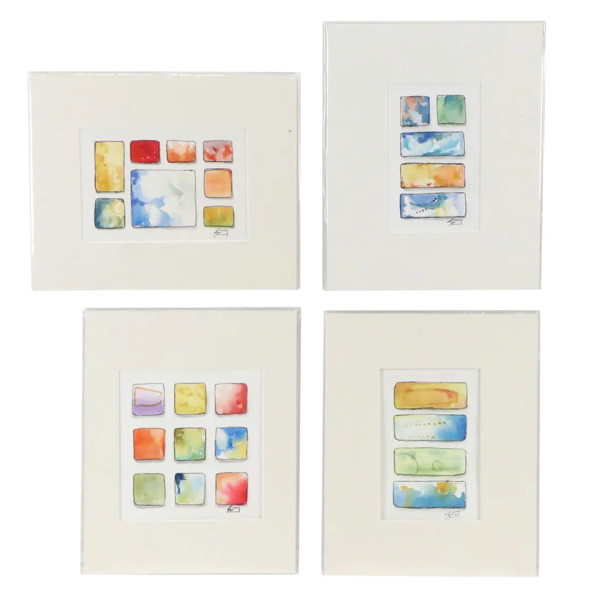 Sue Dion Abstract Minimalist Ink and Watercolor Illustrations, 21st Century