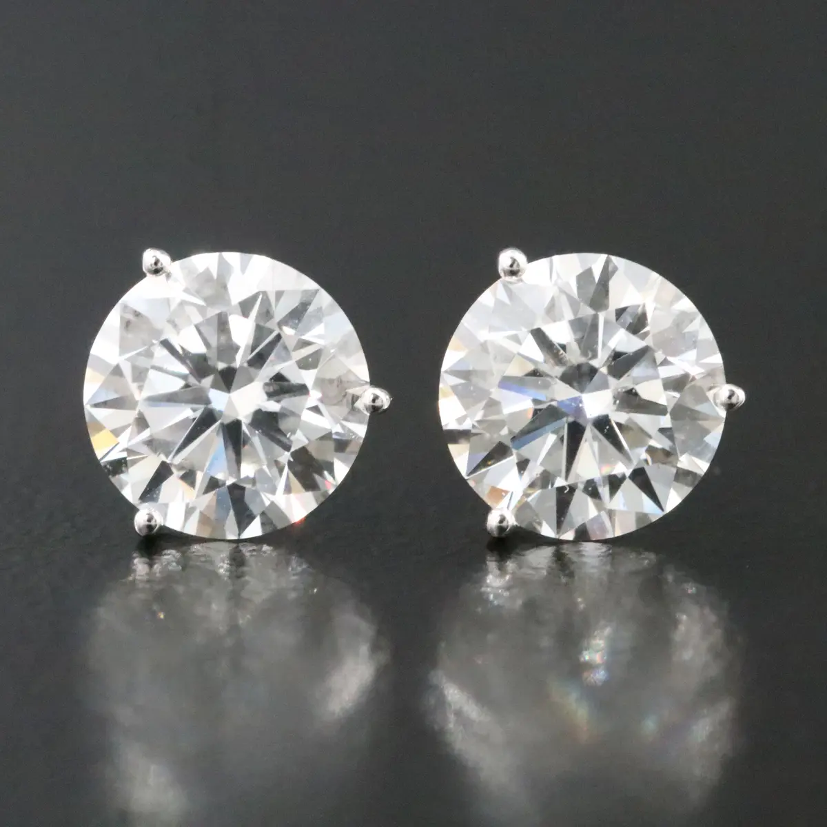 14K 4.00 CTW Lab Grown Diamond Earrings with IGI Reports