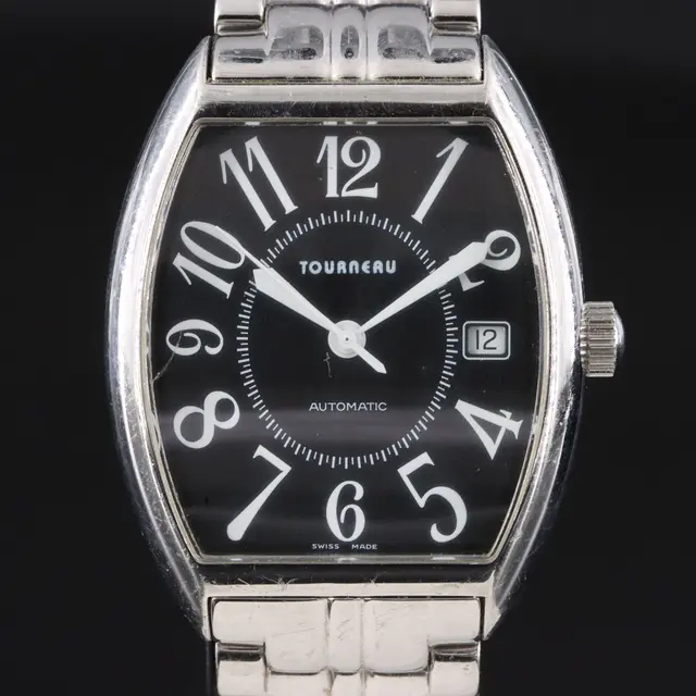 Tourneau Tonneau Black Dial Stainless Steel Automatic Watch #80051