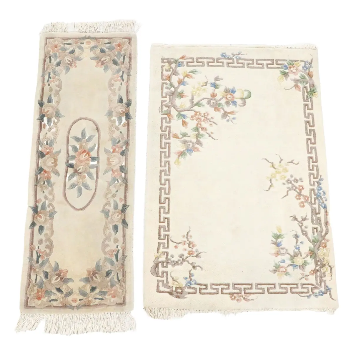 4' x 6'4 Hand-Knotted Couristan Chinese Peking Area Rug and Tufted Runner