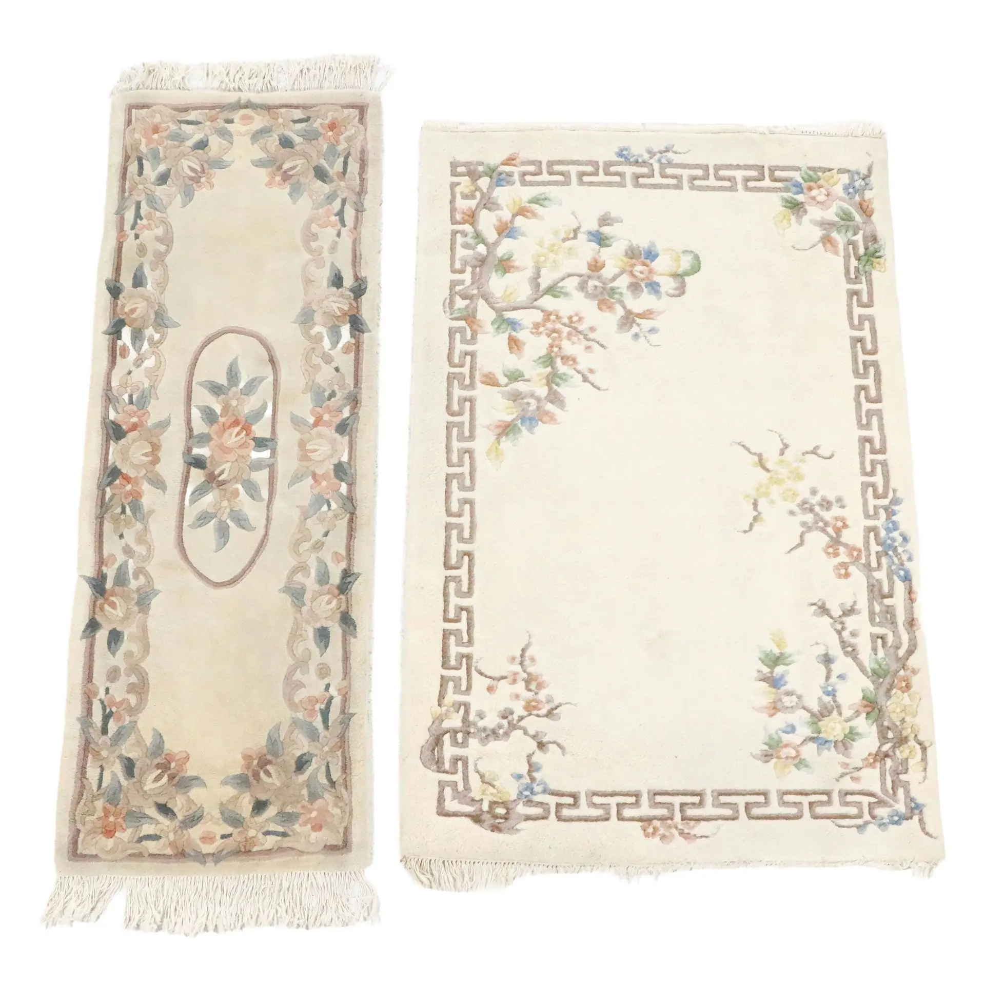 4' x 6'4 Hand-Knotted Couristan Chinese Peking Area Rug and Tufted Runner