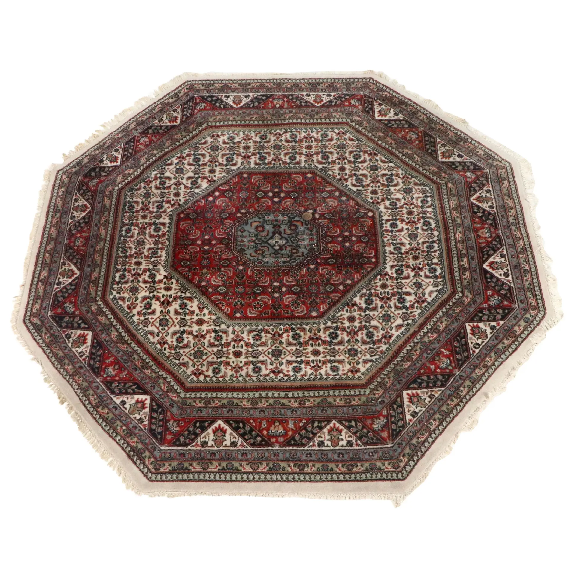 8'3 x 8'6 Octagonal Hand-Knotted Persian Bijar Area Rug