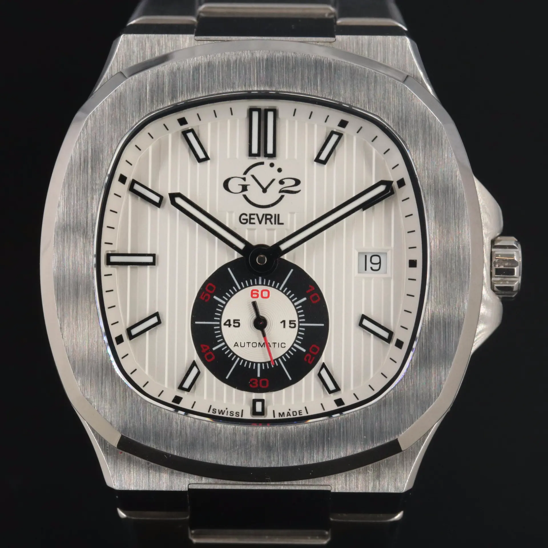 Gevril GV2 Potente Silver 40mm Steel Automatic Watch 18300