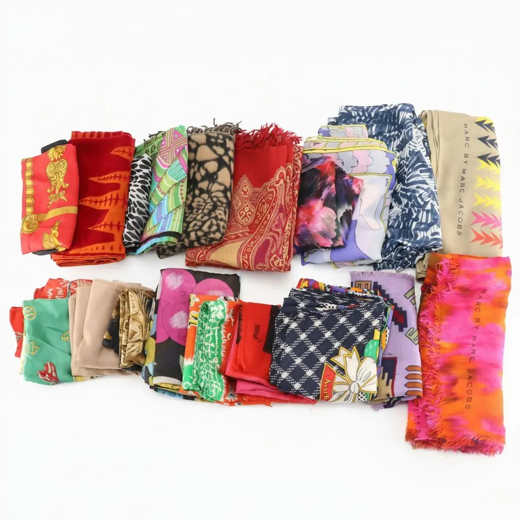 Assorted Silk, Wool and Fabric Printed Scarves from Marc Jacobs, Echo and More