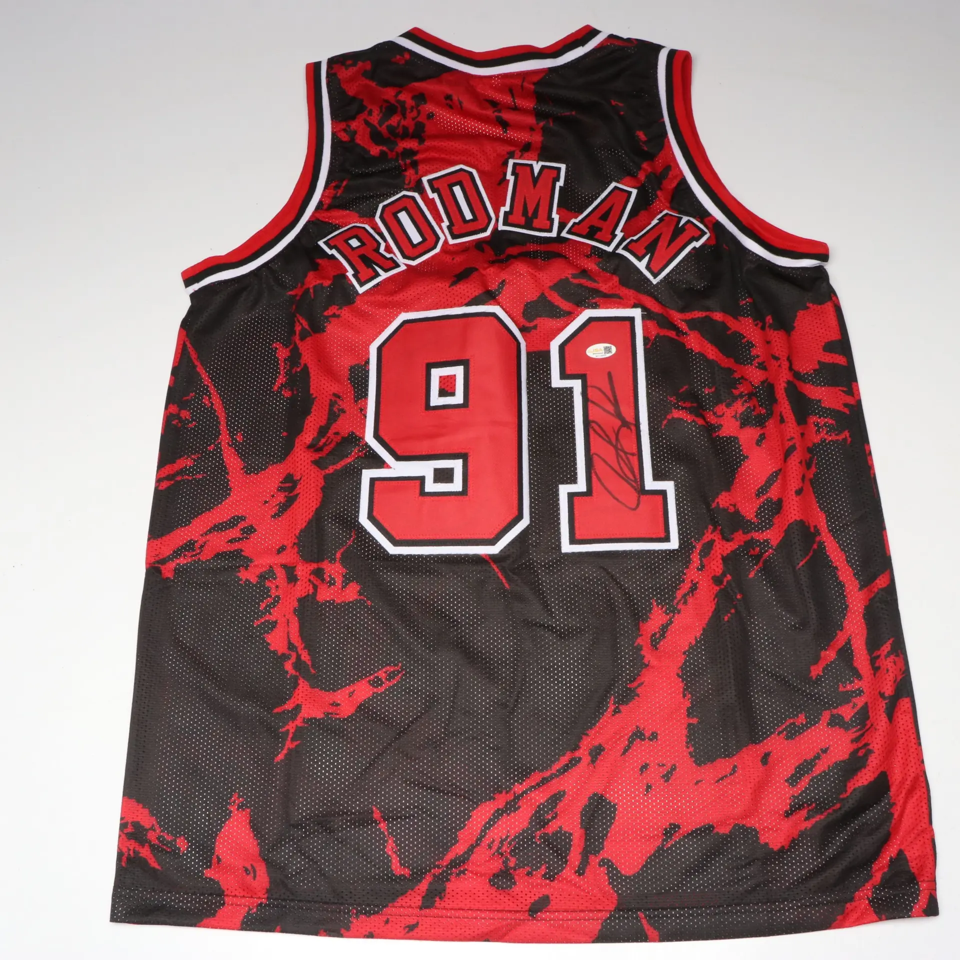 Dennis Rodman Signed Chicago Bulls Basketball Jersey, JSA