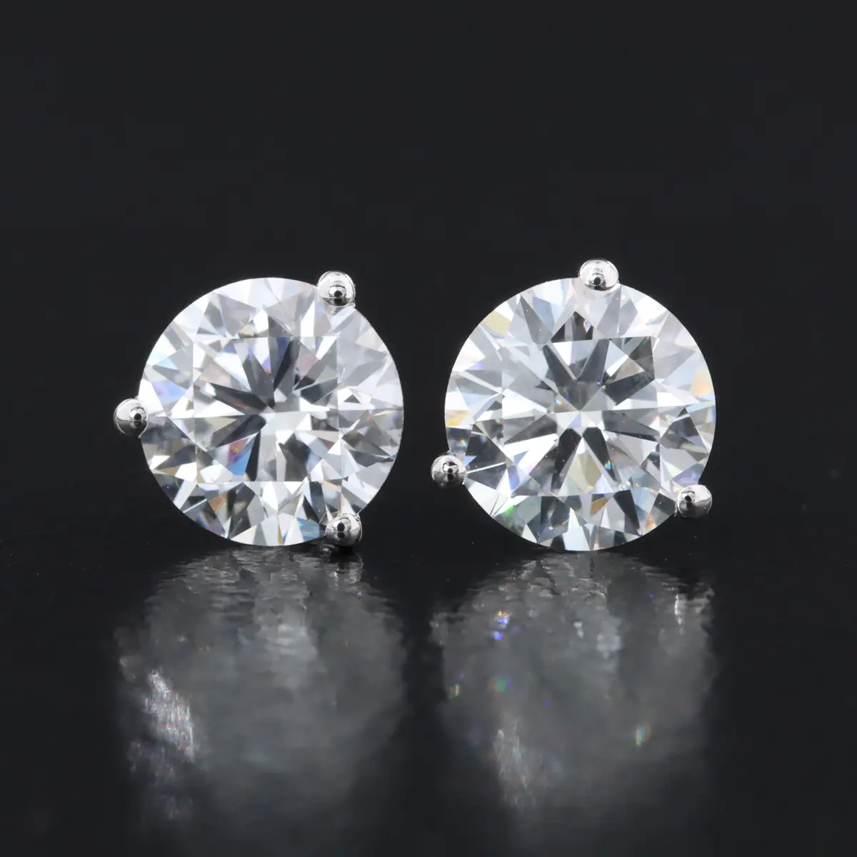 14K 2.05 CTW Lab Grown Diamond Solitaire Earrings