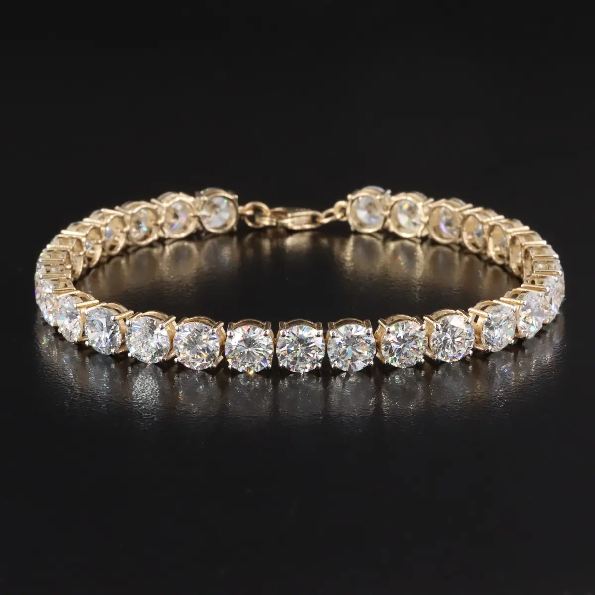 14K 19.86 CTW Lab Grown Diamond Line Bracelet