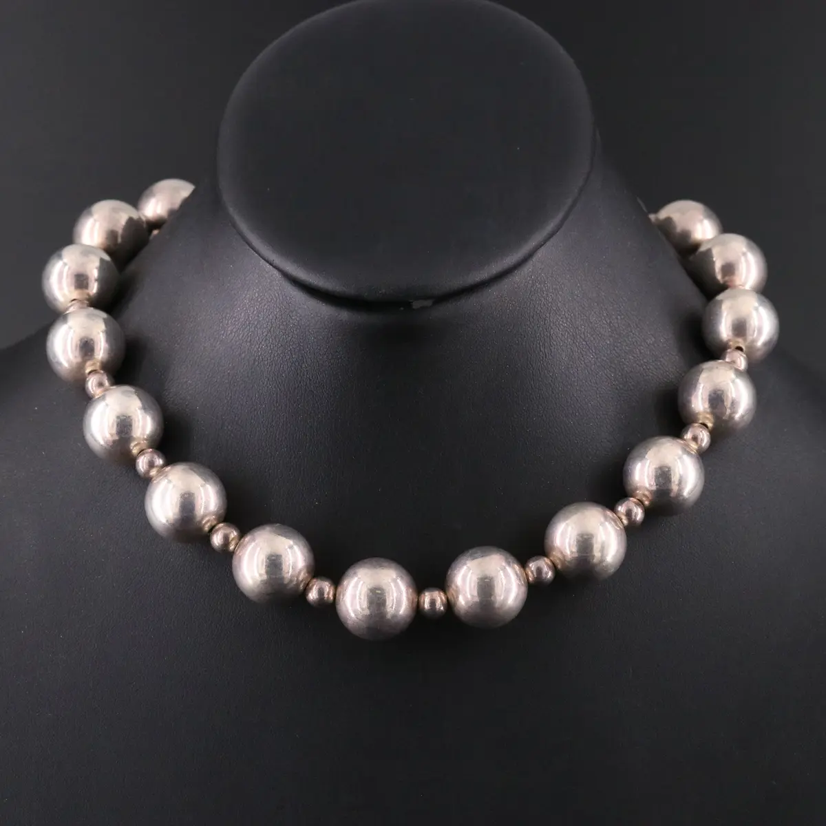 Sterling Alternating Bead Necklace