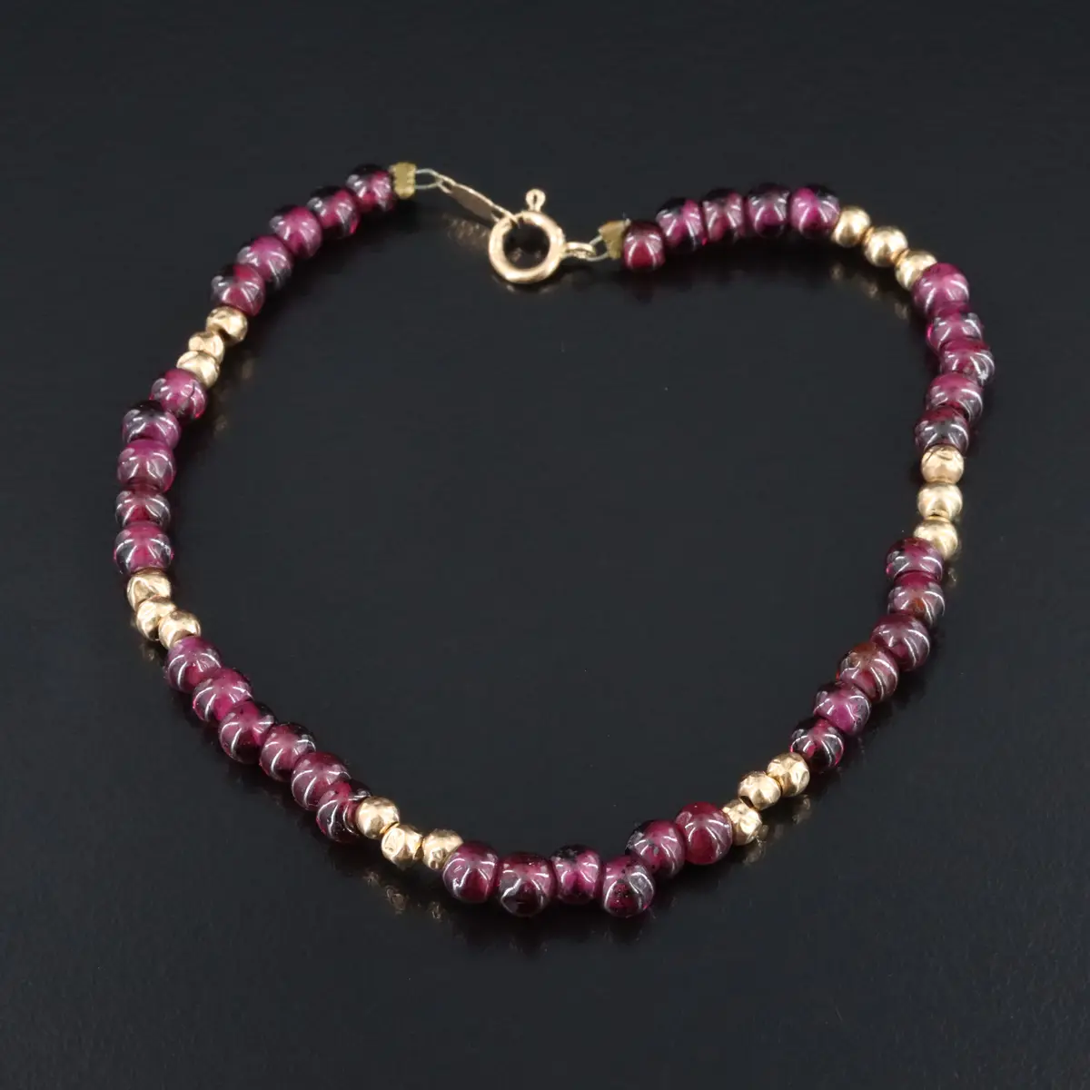 14K Garnet Bracelet